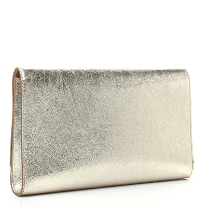 Saint Laurent Metallic Calfskin Monogram Large Belle De Jour Clutch Gold 3 of 7
