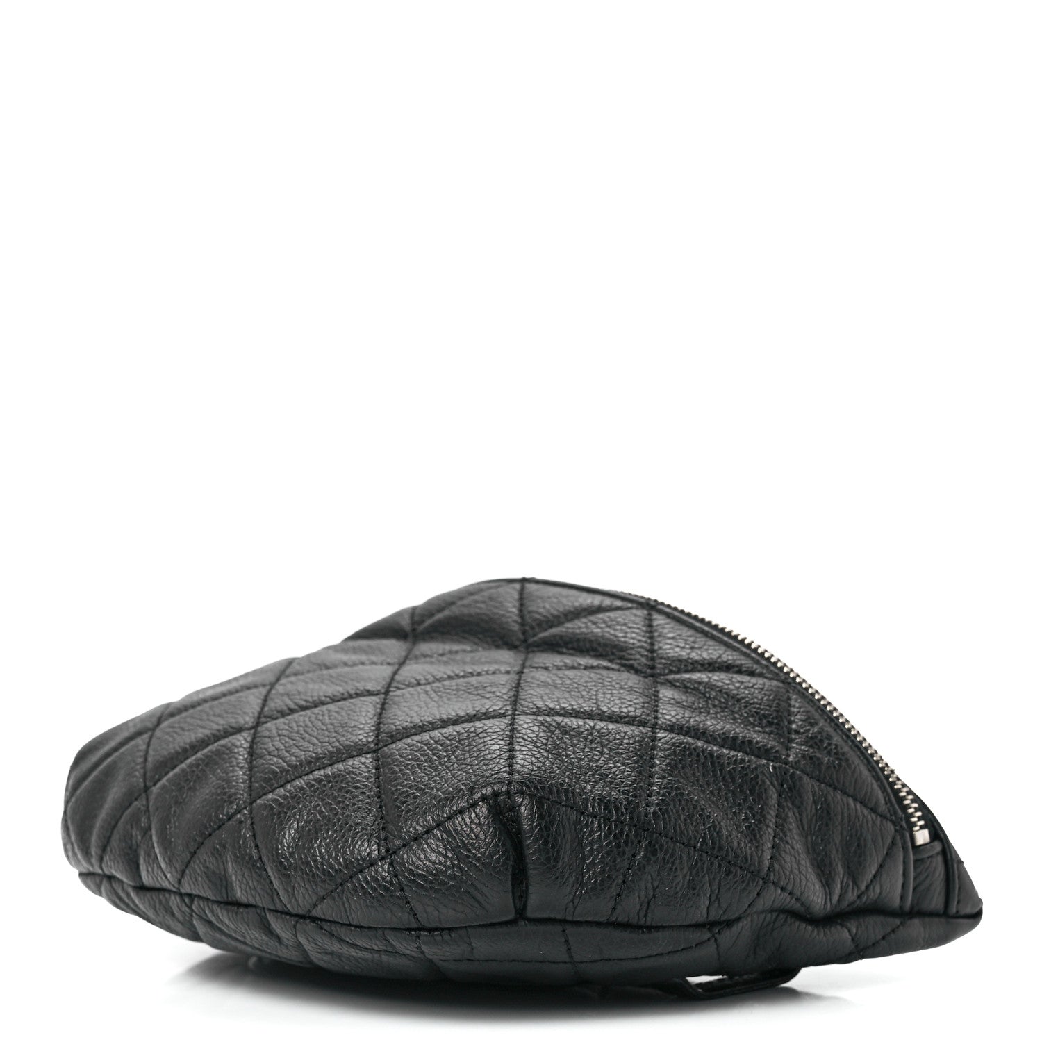 Chanel Grained Calfskin Quilted Waist Belt Bag Black 10 of 12