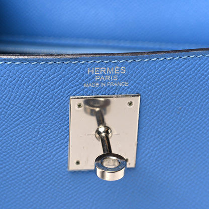 Hermes Epsom Kelly Sellier 32 Bleu Paradis 6 of 11