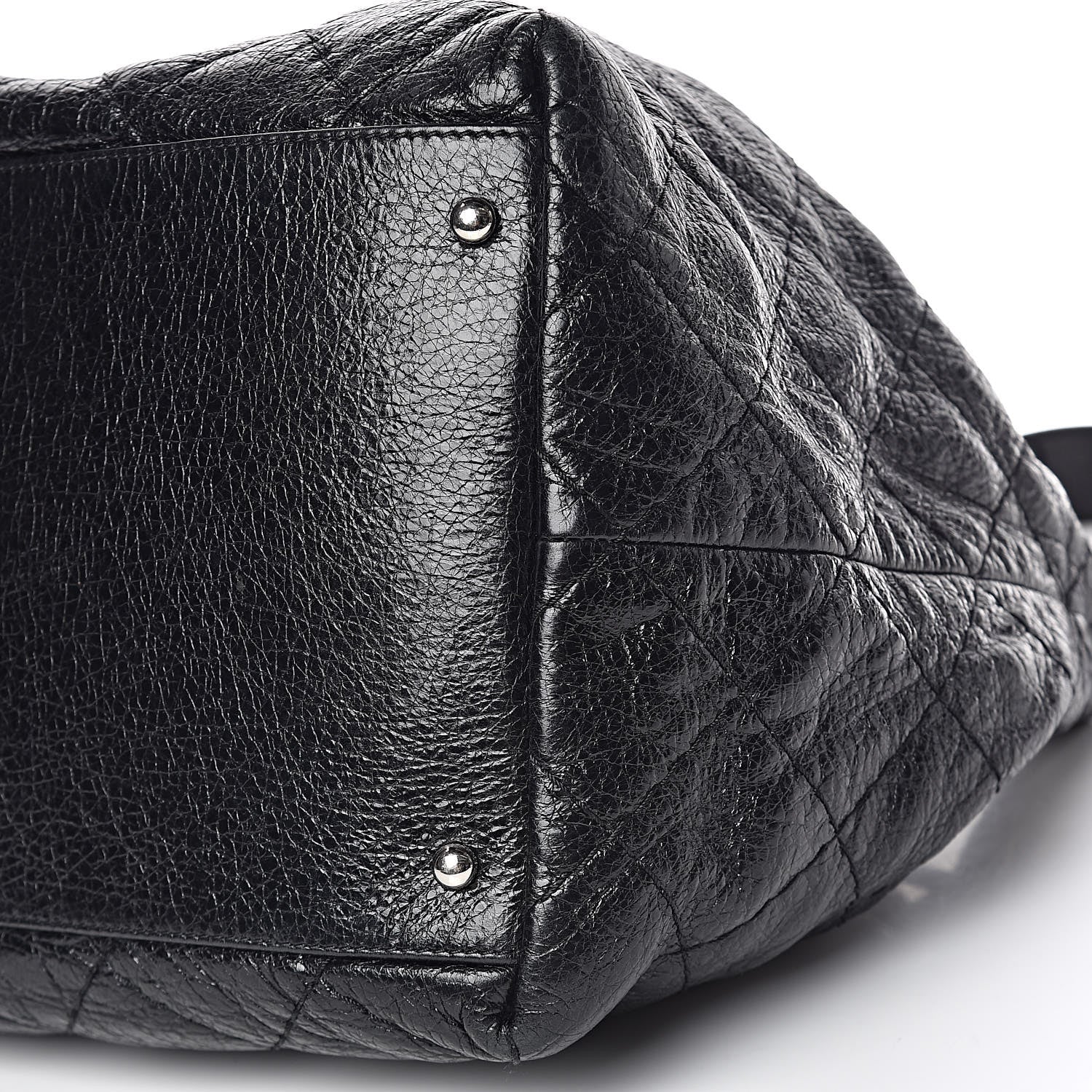 Chanel Glazed Calfskin On The Road Drawstring Tote Black 6 of 14
