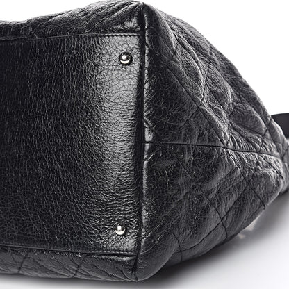 Chanel Glazed Calfskin On The Road Drawstring Tote Black 6 of 14