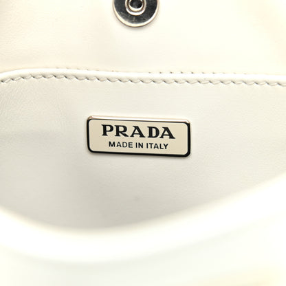 Prada Spazzolato Cleo Shoulder Bag White 6 of 9