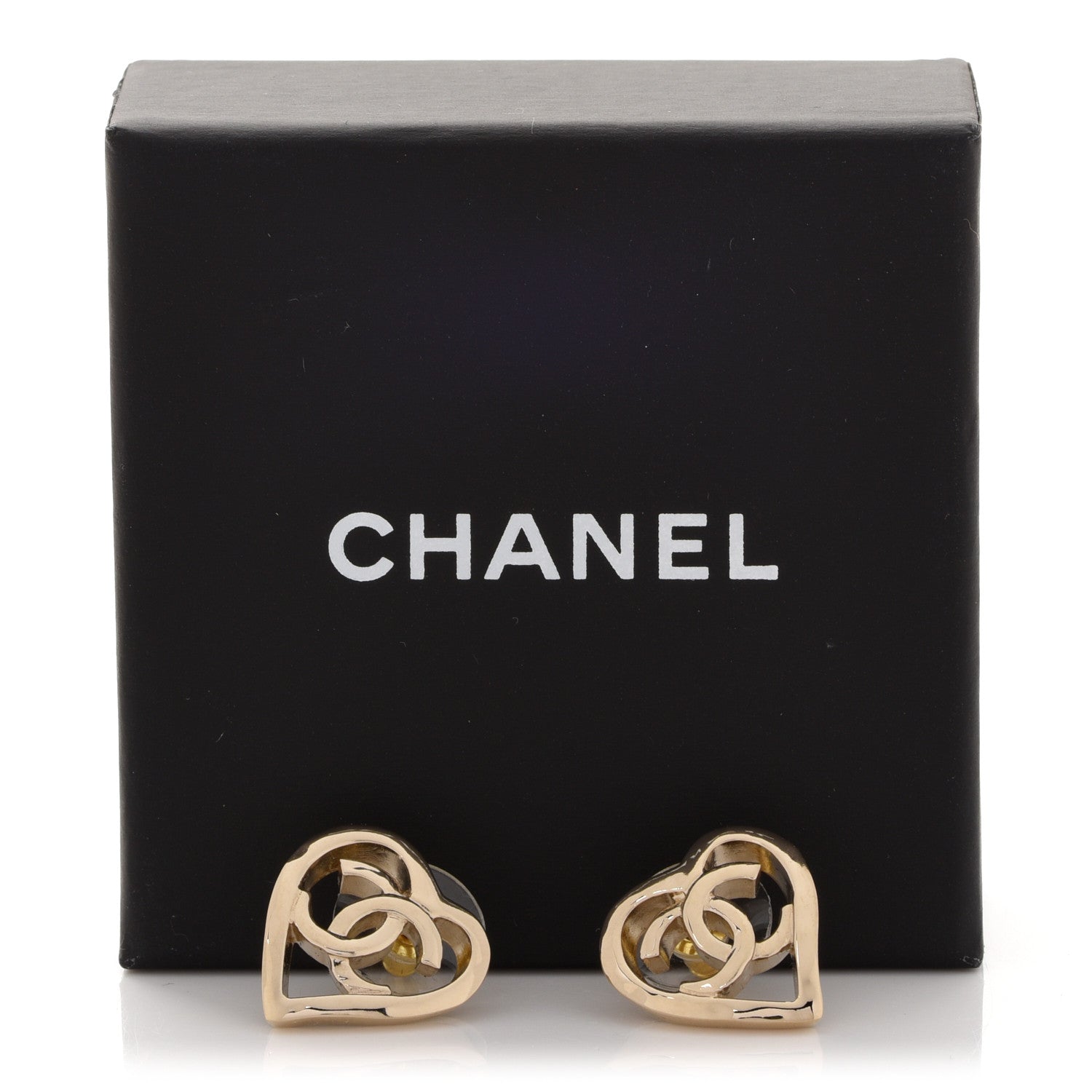 Chanel Metal CC Heart Coco In Love Earrings Gold 5 of 5