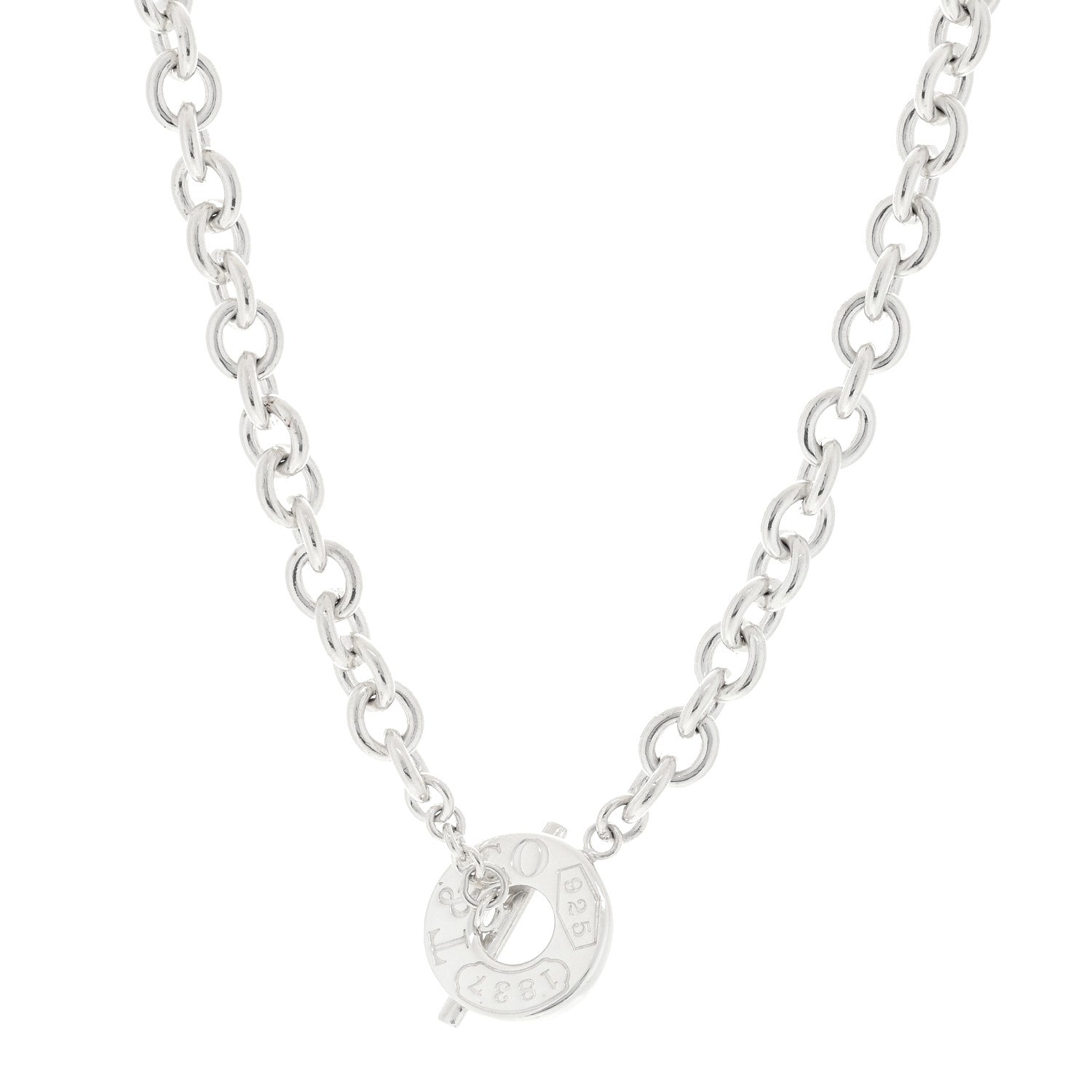 Tiffany Sterling Silver 1837 Toggle Necklace 1 of 3