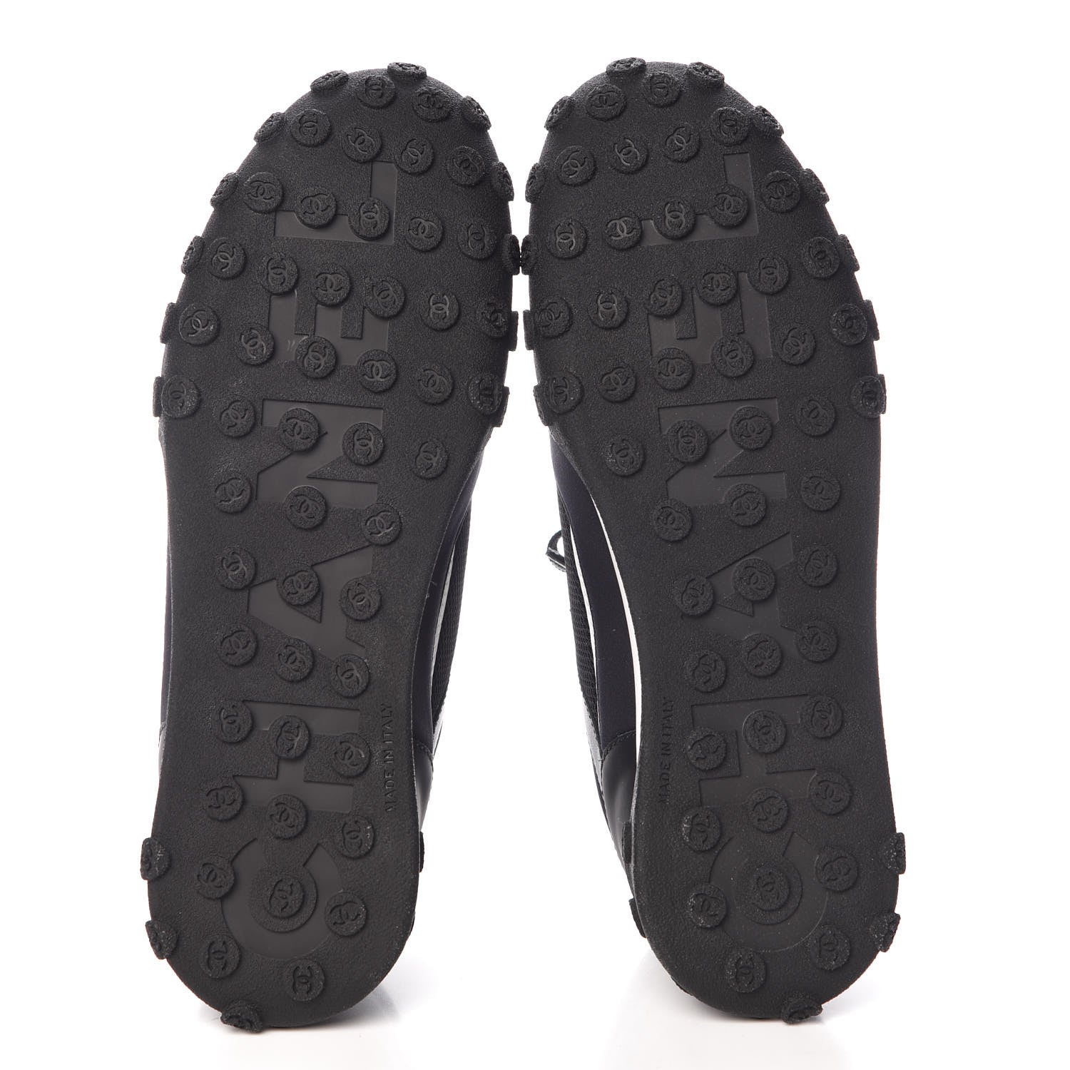 Chanel Calfskin Mesh Lycra Sneakers 41 Black 5 of 9