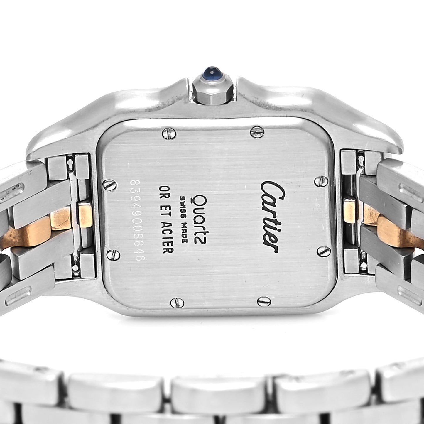 Stainless Steel 18K Yellow Gold 27mm Panthere Quartz Watch