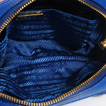 Prada Vitello Daino Mini Camera Crossbody Bag Azzurro 5 of 9