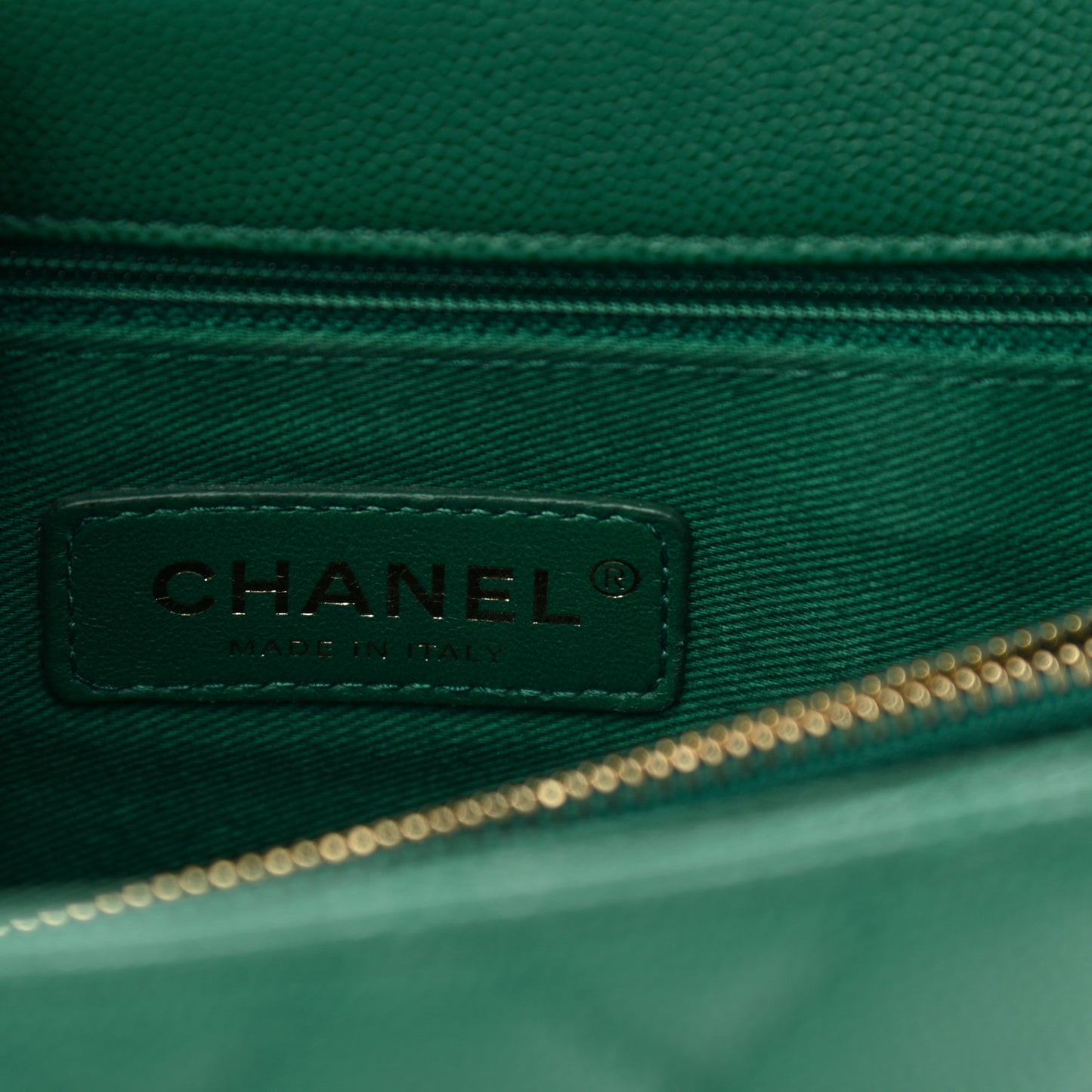 Caviar Quilted Medium Coco Handle Flap Green