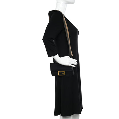 Fendi Vitello King Mini Flat Baguette Black 4 of 12