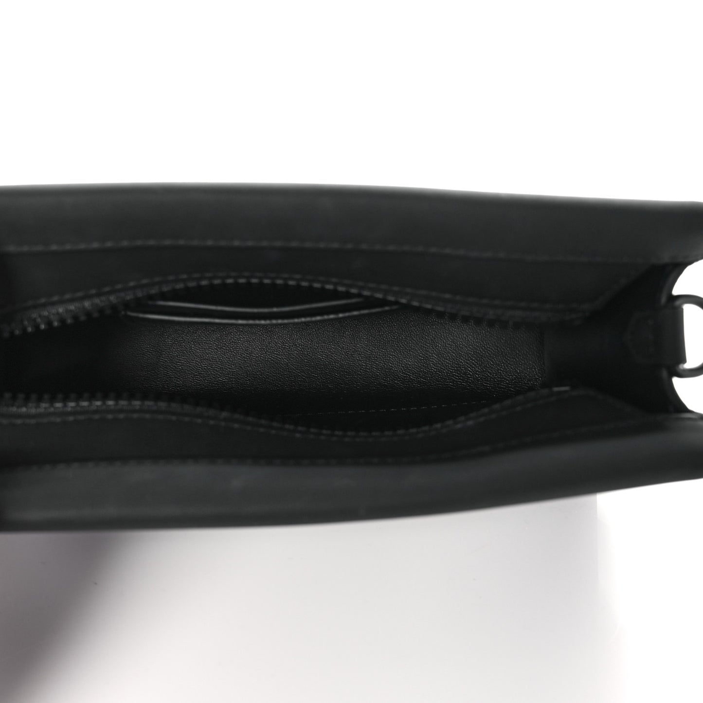 Rubberised Cotton Foldover Pocket Bag Black