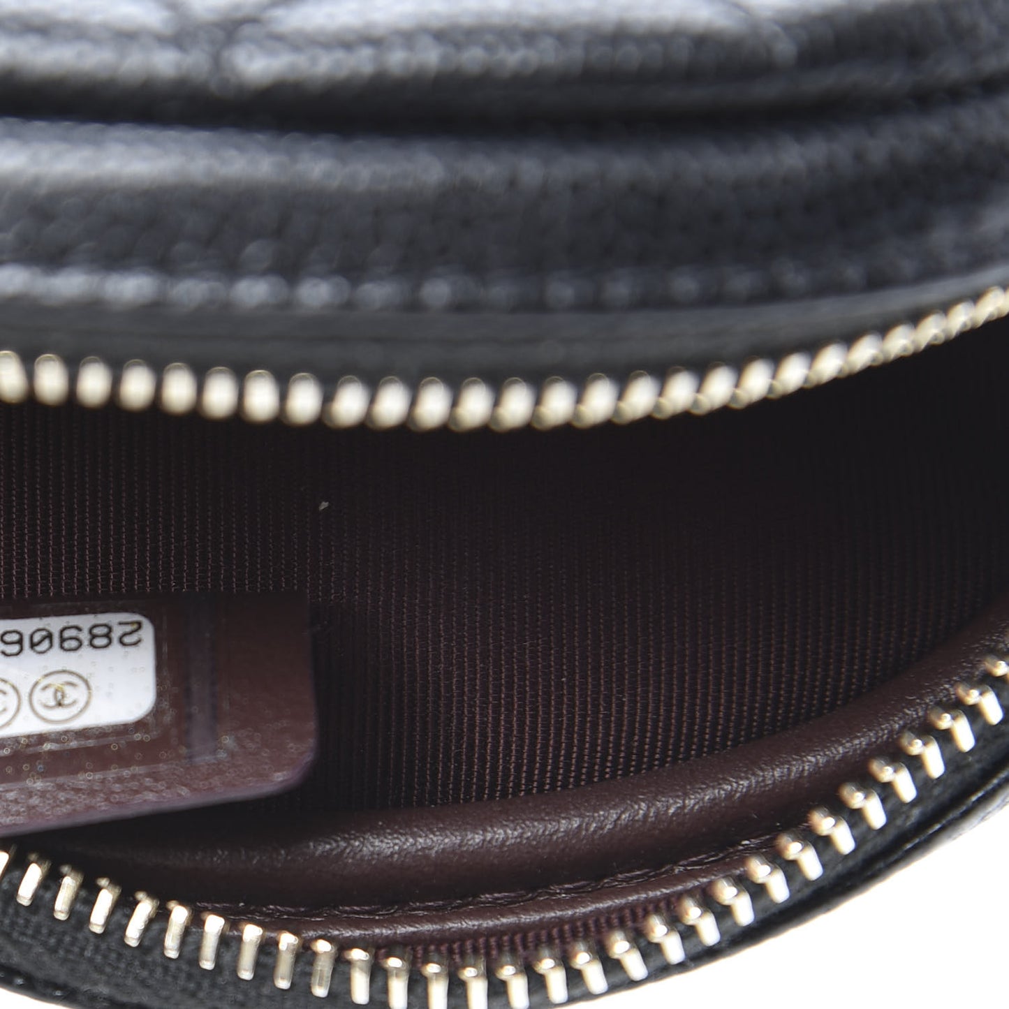 Caviar Quilted Zip Around Classic Coin Purse Black