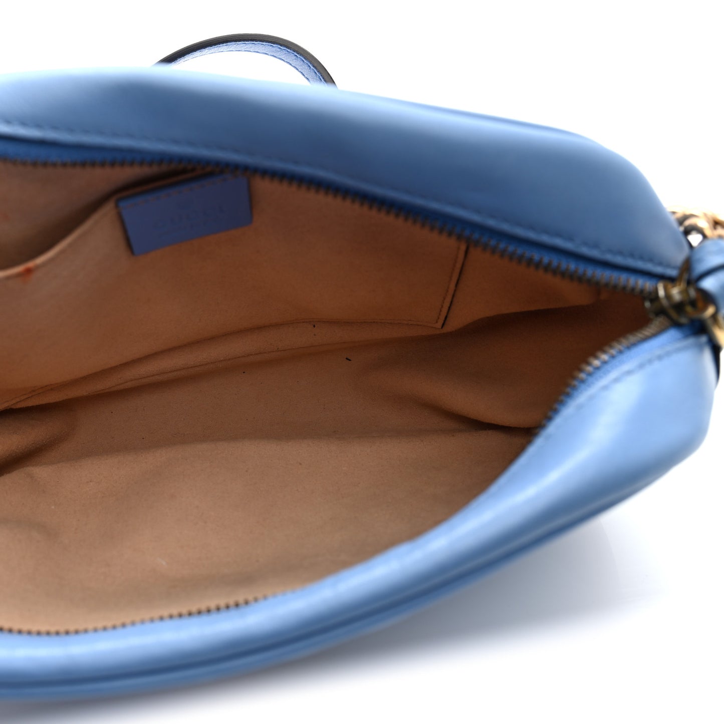 Calfskin Matelasse Small GG Marmont Chain Shoulder Bag Clear Sky Blue