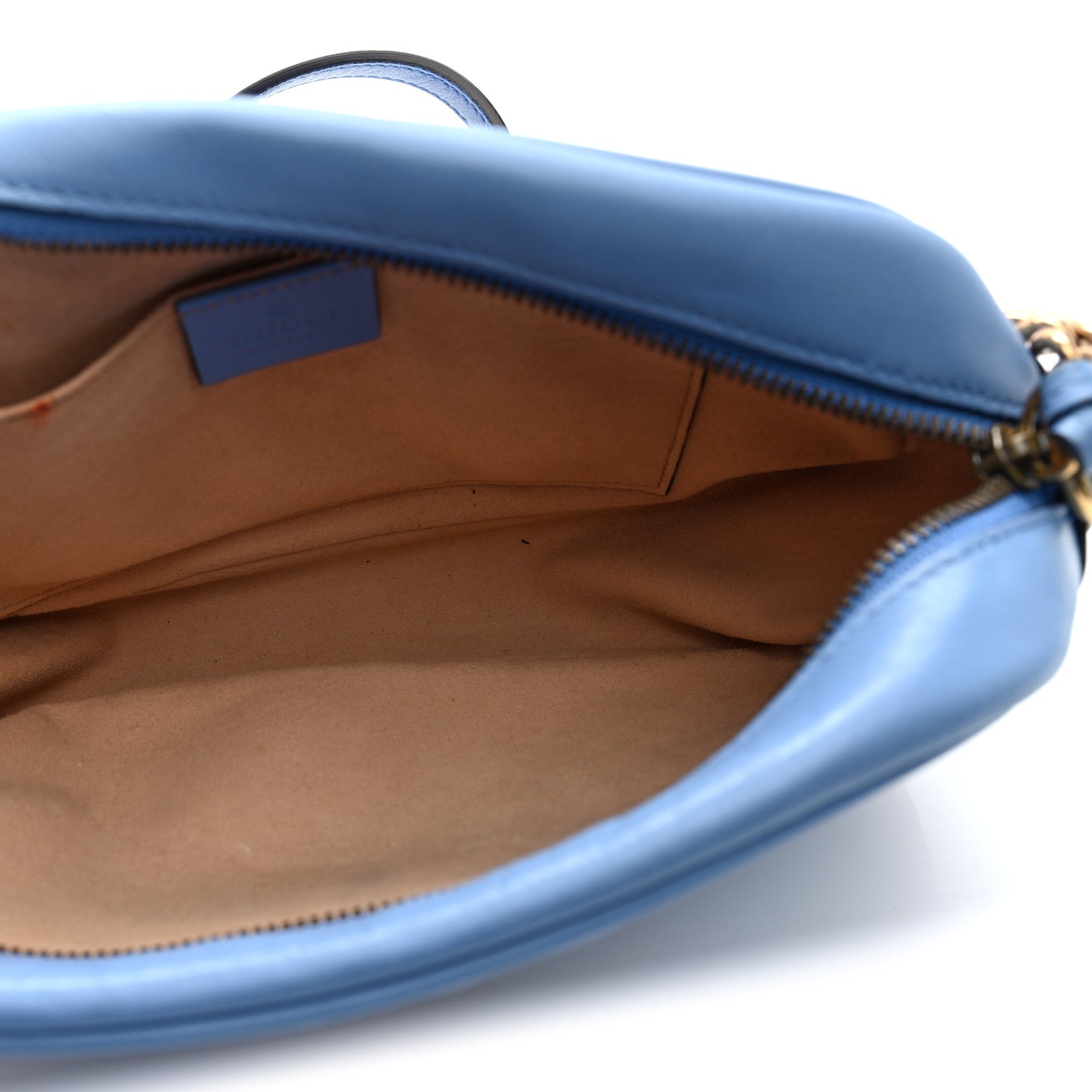 Gucci Calfskin Matelasse Small GG Marmont Chain Shoulder Bag Clear Sky Blue 5 of 11