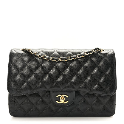 Chanel Caviar Quilted Jumbo Double Flap Black 1 of 9