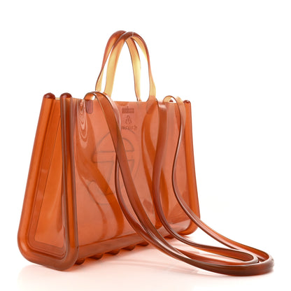 Telfar x MELISSA Jelly Large Shopping Bag Clear Brown 3 of 9