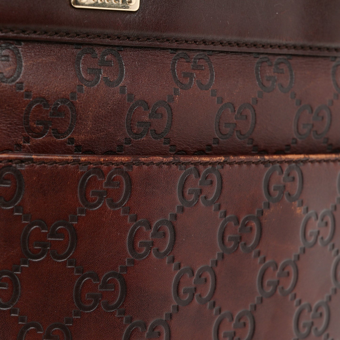 Guccissima Small Punch Tote Brown