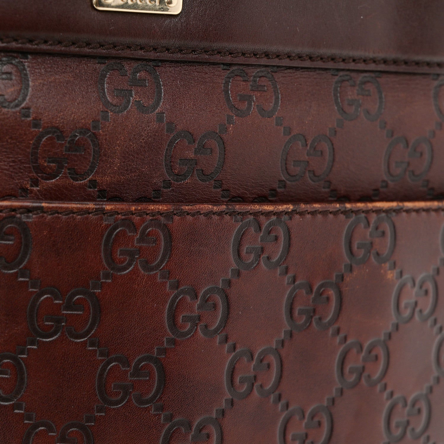 Gucci Guccissima Small Punch Tote Brown 11 of 11