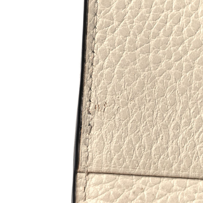 Gucci Dollar Calfskin GG Supreme Monogram GG Marmont Card Case Mystic White Beige Ebony 9 of 10