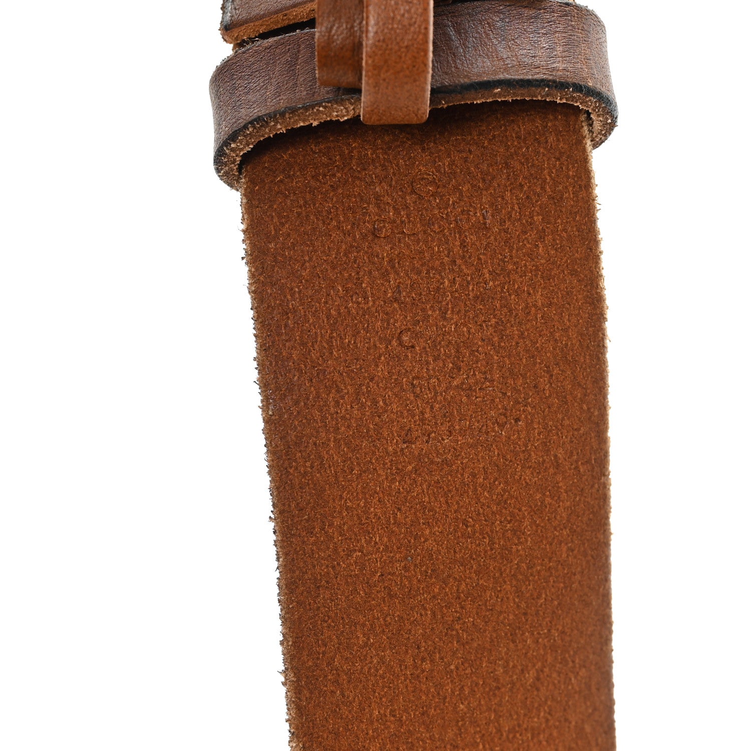 Gucci Faded Calfskin Double G Belt 80 32 Cuir 3 of 5