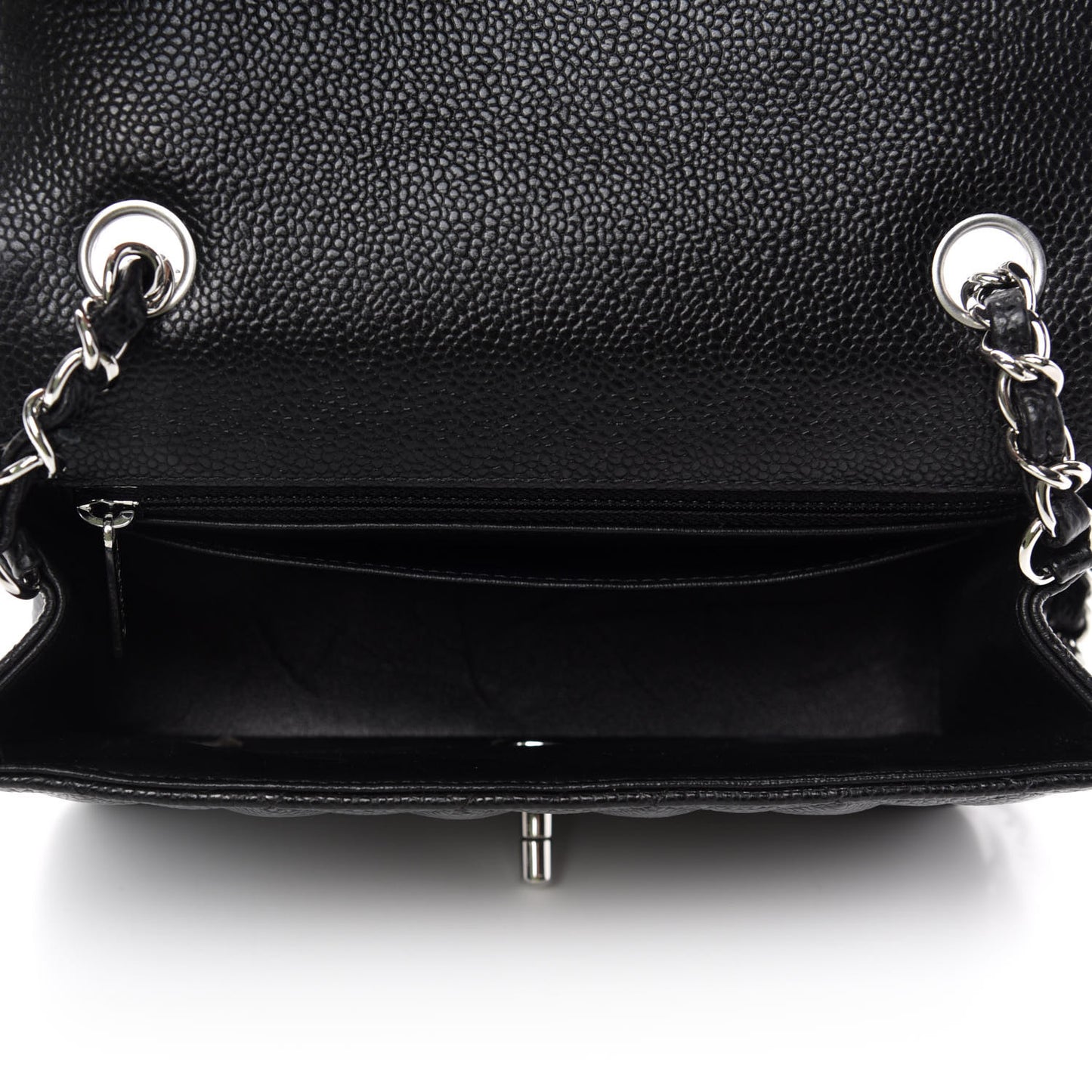 Caviar Quilted Mini Rectangular Flap Black