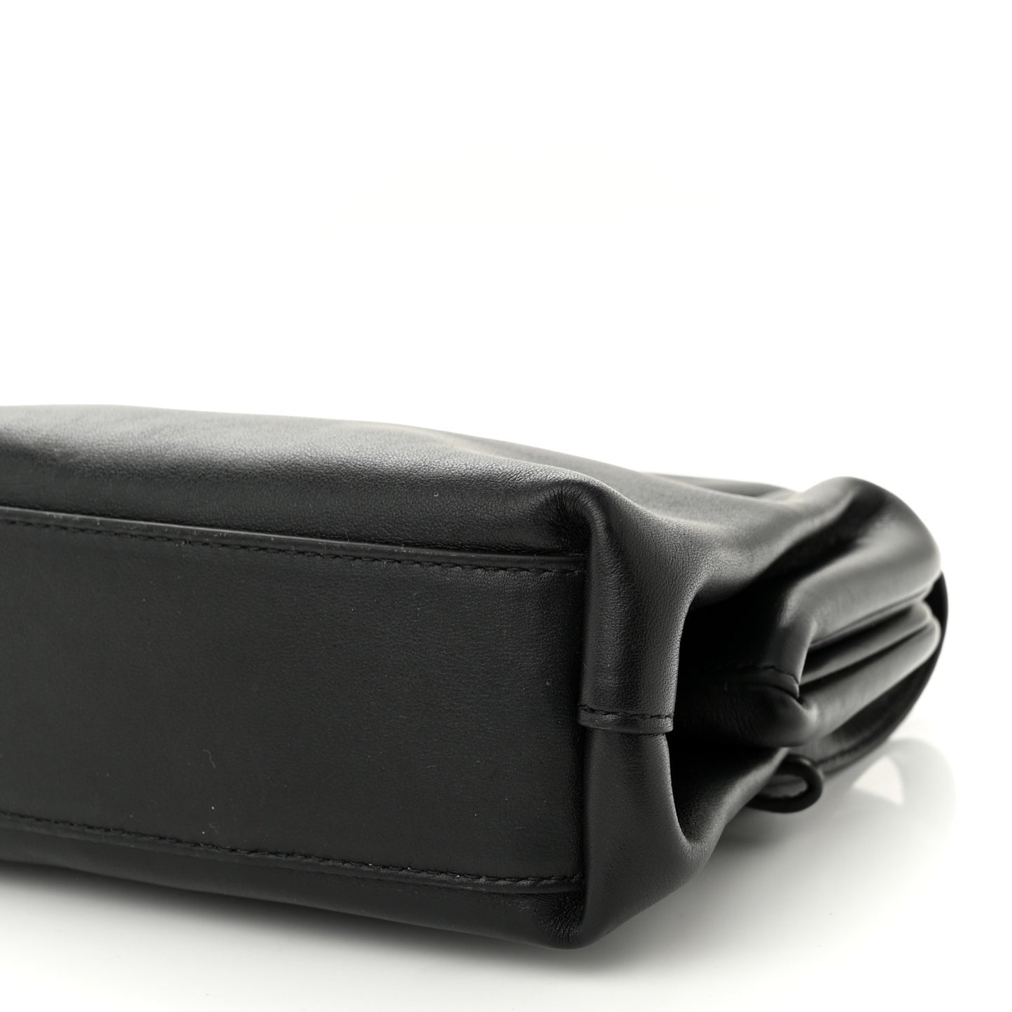 Calfskin Small The Point Triangle Bag Black