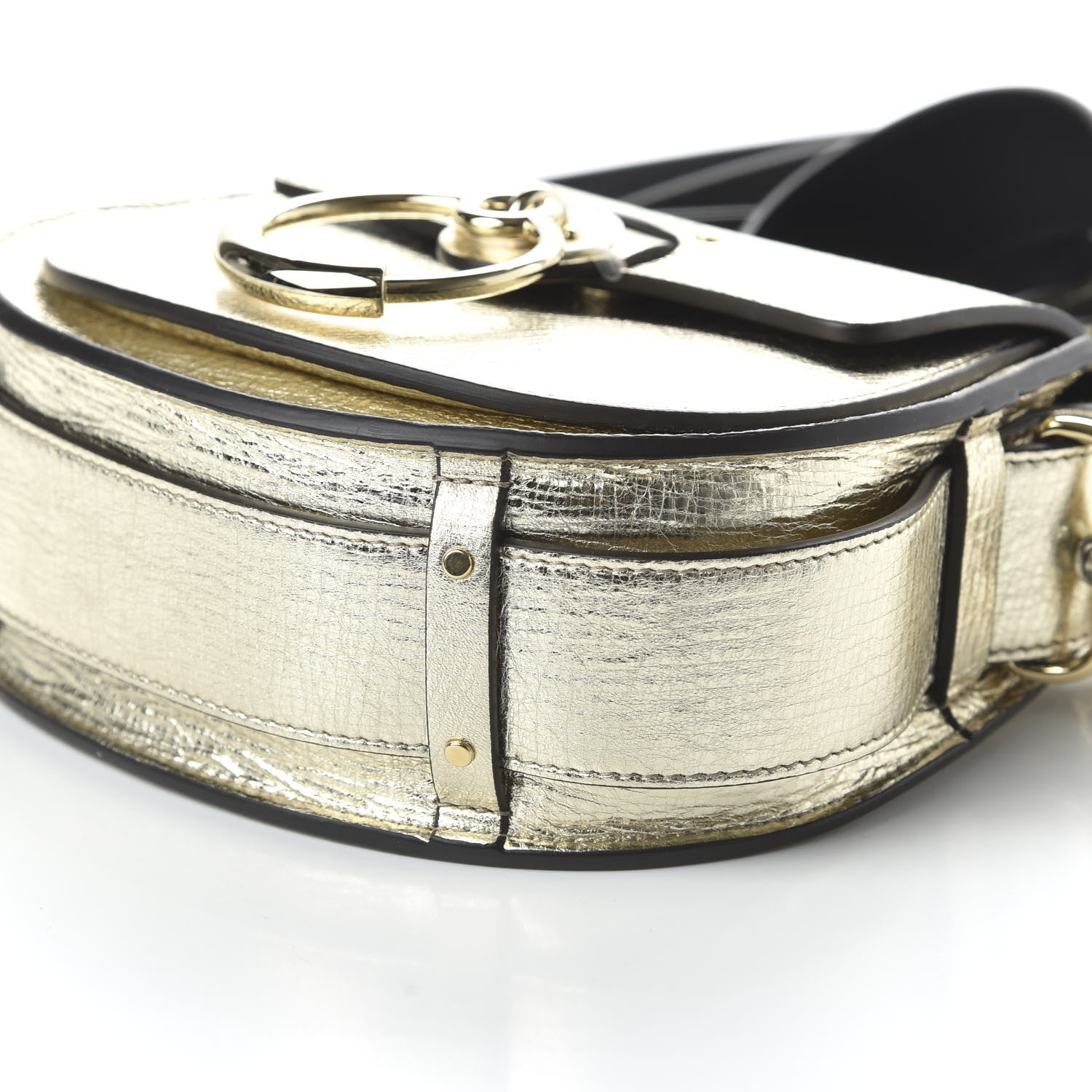Chloe Metallic Calfskin Small Tess Bag Gold 8 of 10