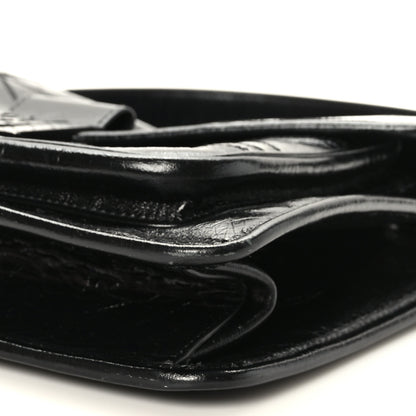 MCM Calfskin Large Mena Quilted Shoulder Bag Black 9 of 10