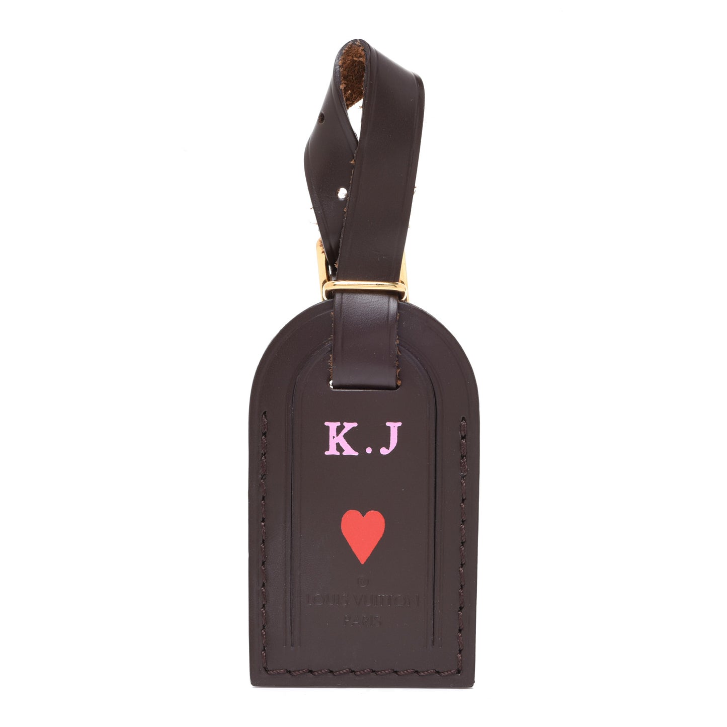 Calfskin Small Luggage Tag Ebene