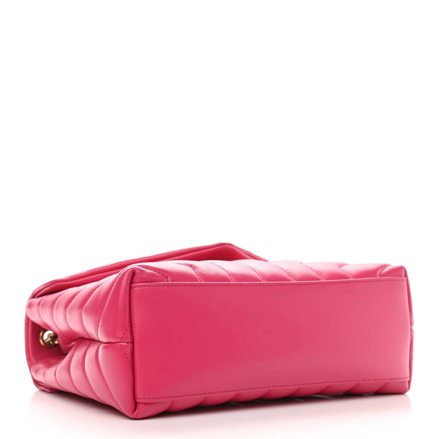 Saint Laurent Calfskin Y Quilted Monogram Small Loulou Chain Satchel Fresh Fuchsia 4 of 11