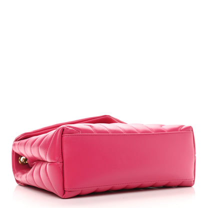 Saint Laurent Calfskin Y Quilted Monogram Small Loulou Chain Satchel Fresh Fuchsia 4 of 11
