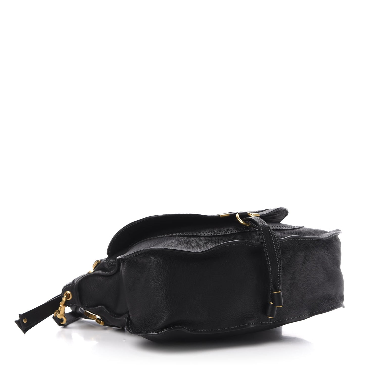 Calfskin Medium Marcie Satchel Black