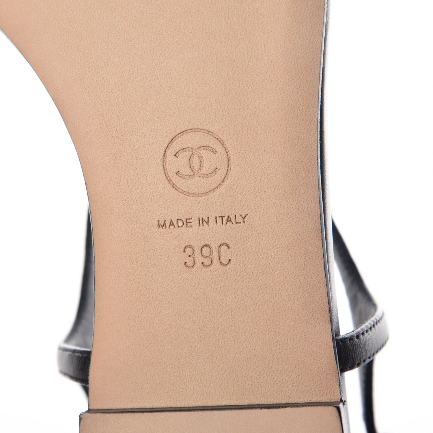 Chanel Lambskin Crystal CC Thong Sandals 39 Black 6 of 8
