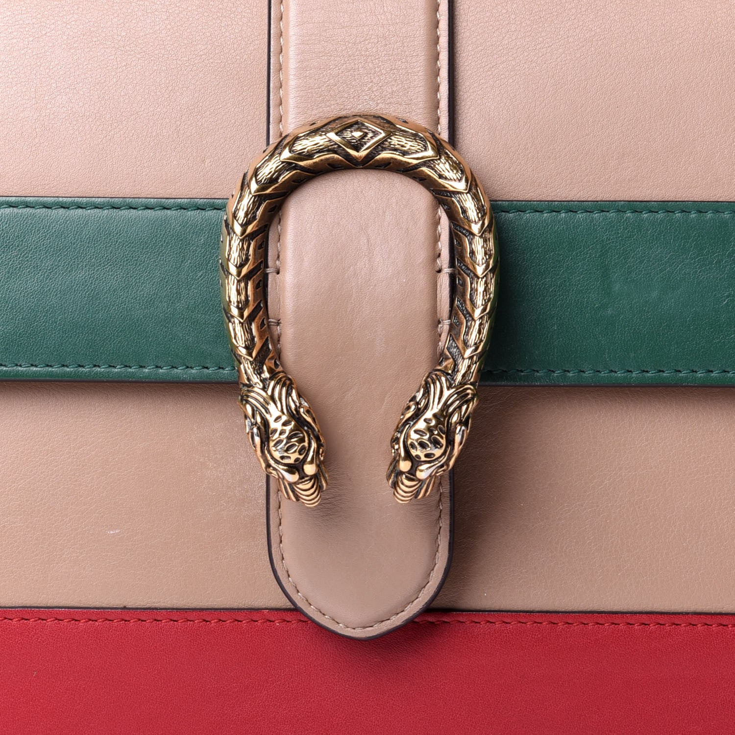 Gucci Calfskin Bamboo Web Medium Dionysus Top Handle Bag Camelia Bright Evergreen Hibiscus Red 11 of 12