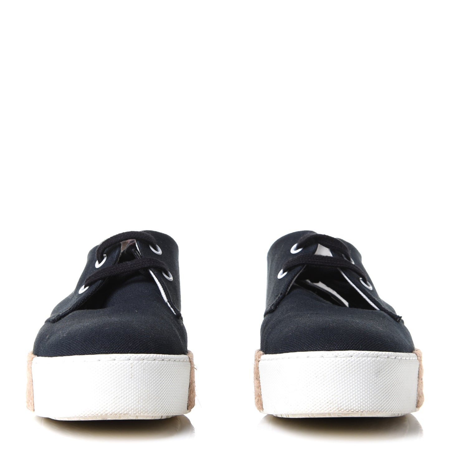 Cotton Canvas Womens Rosa Espadrille Sneakers 36 Black