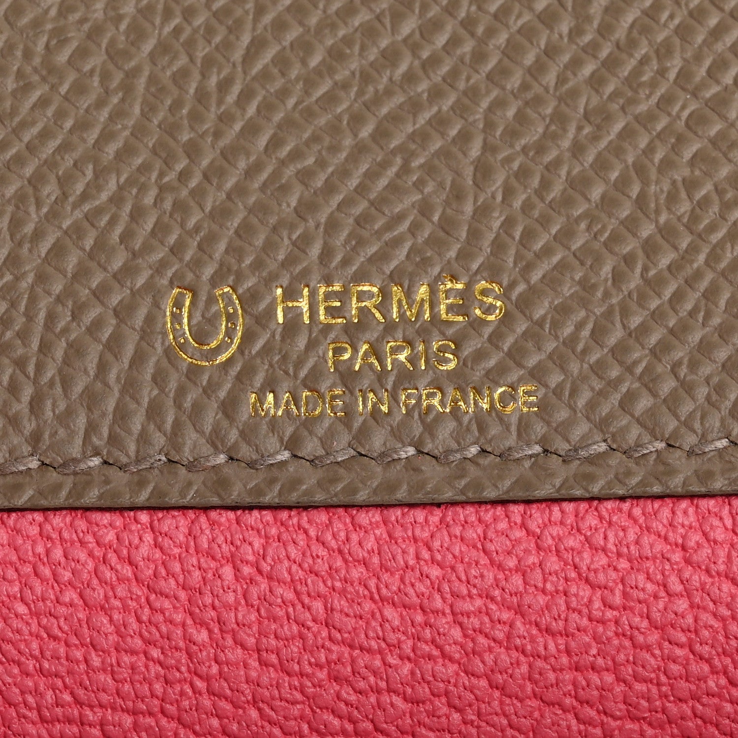 Hermes Epsom Horseshoe Kelly Depeches 25 Pouch Etoupe Rose Azalee 6 of 7