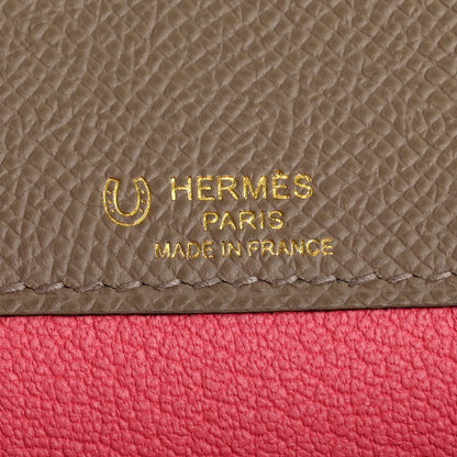 Hermes Epsom Horseshoe Kelly Depeches 25 Pouch Etoupe Rose Azalee 6 of 7