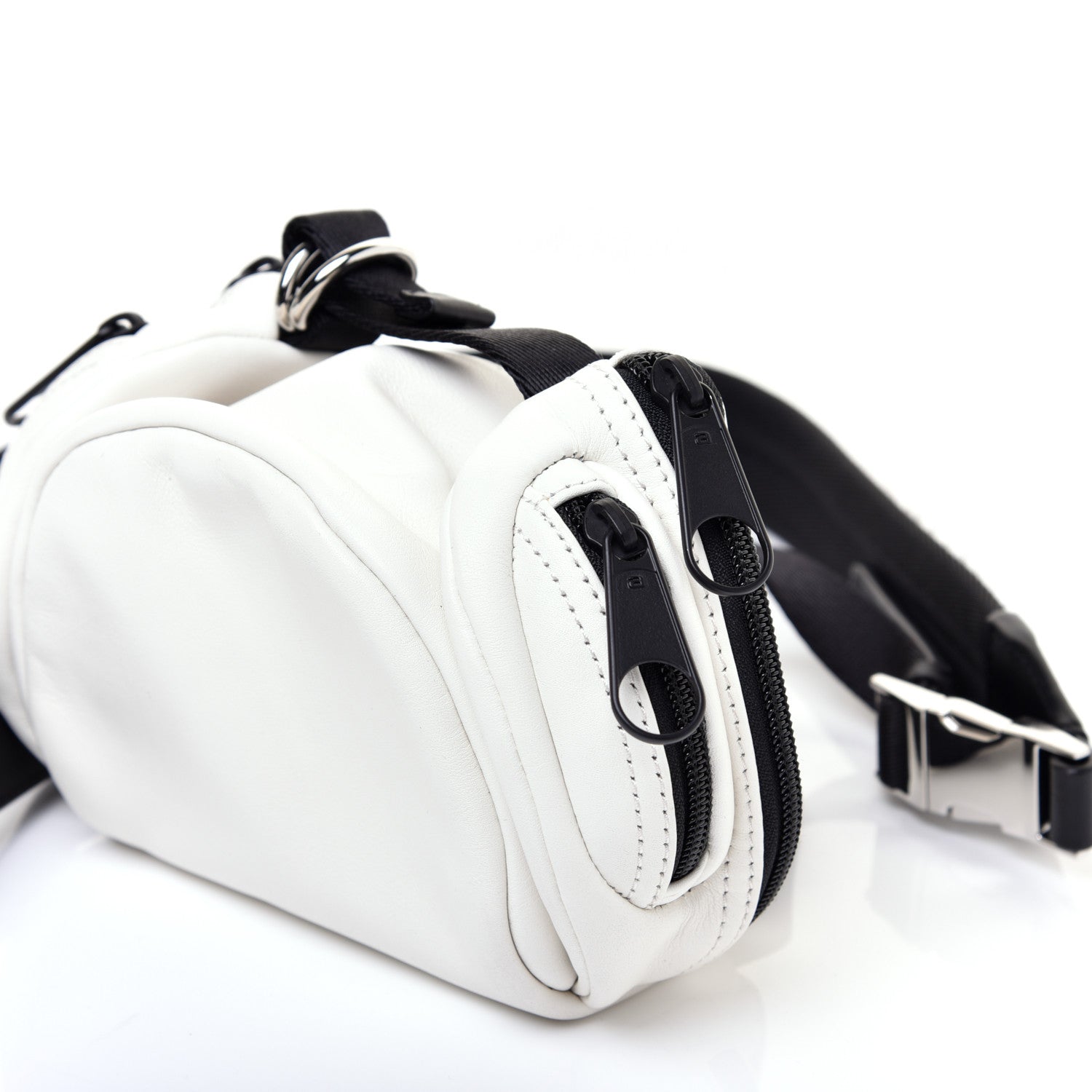 Alexander Wang Lambskin Belt Bag White Black 7 of 9