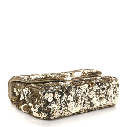 Chanel Sequin Small Single Flap Gold 4 of 11
