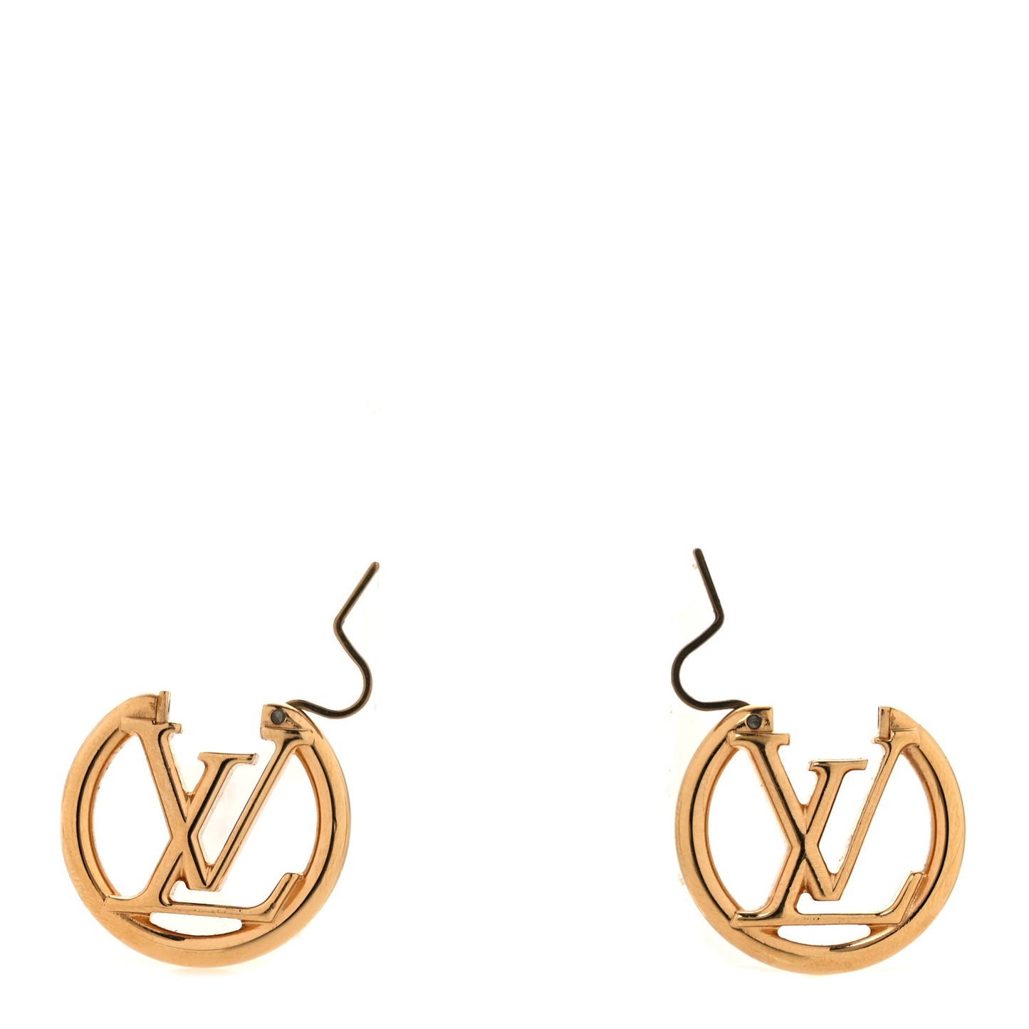 Metal Small Louise Hoop Earrings Gold