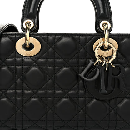 Christian Dior Lambskin Cannage Medium Lady D-Joy Black 8 of 10