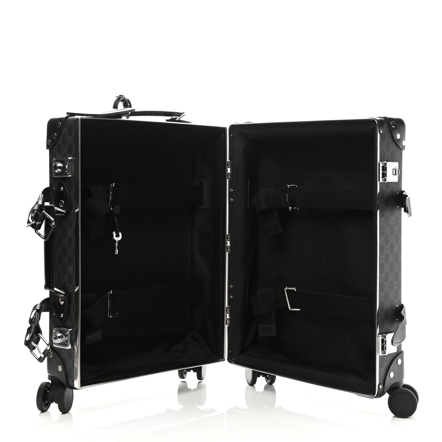 GG Supreme Monogram Globe-Trotter Carry-On Black