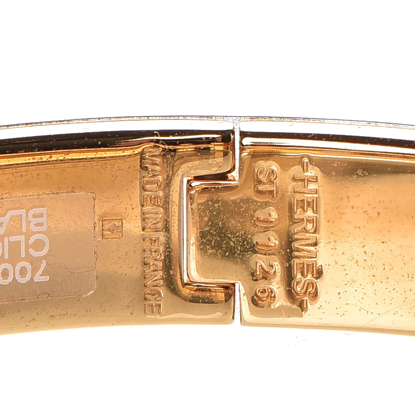 Enamel Narrow Clic Clac H Bracelet PM White