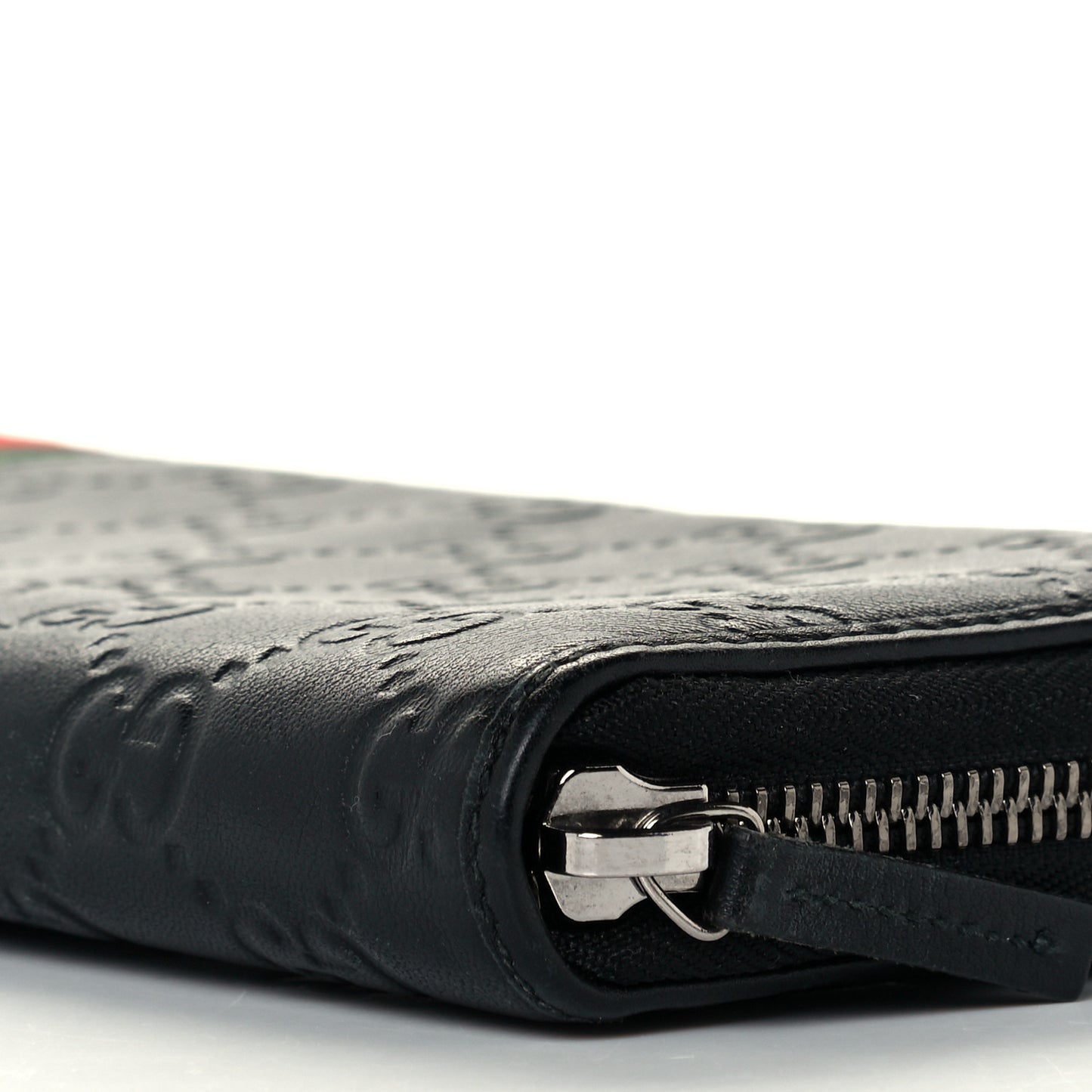 Guccissima Web Zip Around Wallet Black