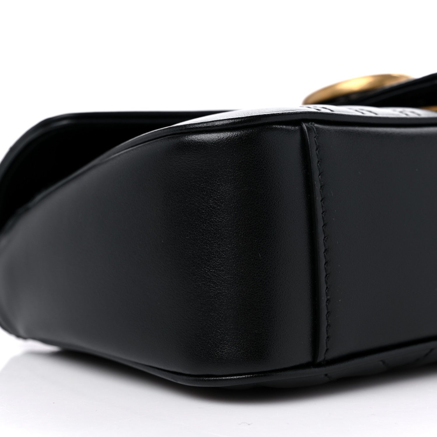 Gucci Calfskin Matelasse Small GG Marmont Shoulder Bag Black 7 of 8