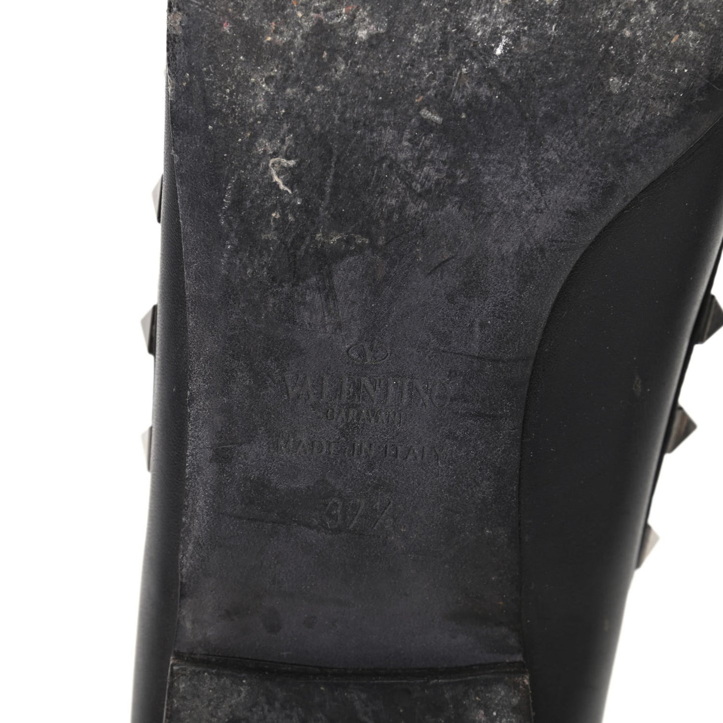 Nappa Rockstud Cage Ballerina Flats 37.5 Black