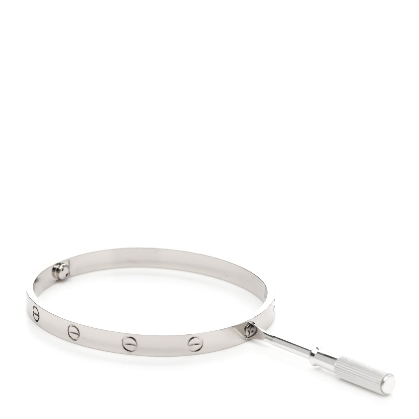 18K White Gold LOVE Bracelet 20