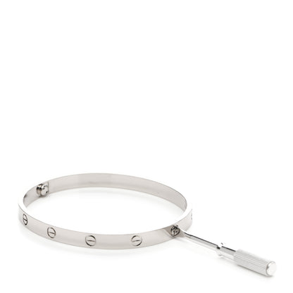 Cartier 18K White Gold LOVE Bracelet 20 5 of 6