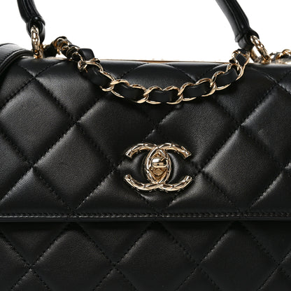 Chanel Lambskin Quilted Small Trendy CC Flap Dual Handle Bag Black 8 of 10