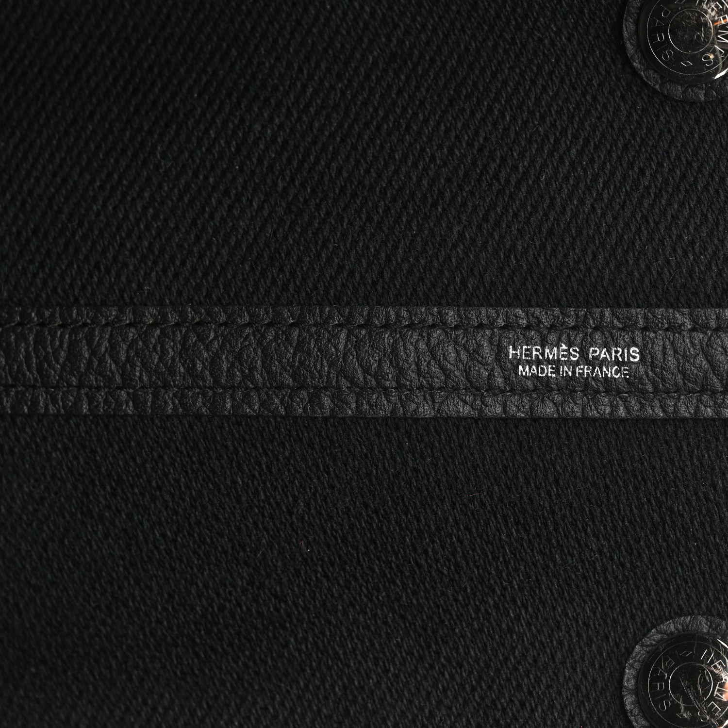 Hermes Toile Buffle Skipper Garden Party 36 MM Tote Black 6 of 15