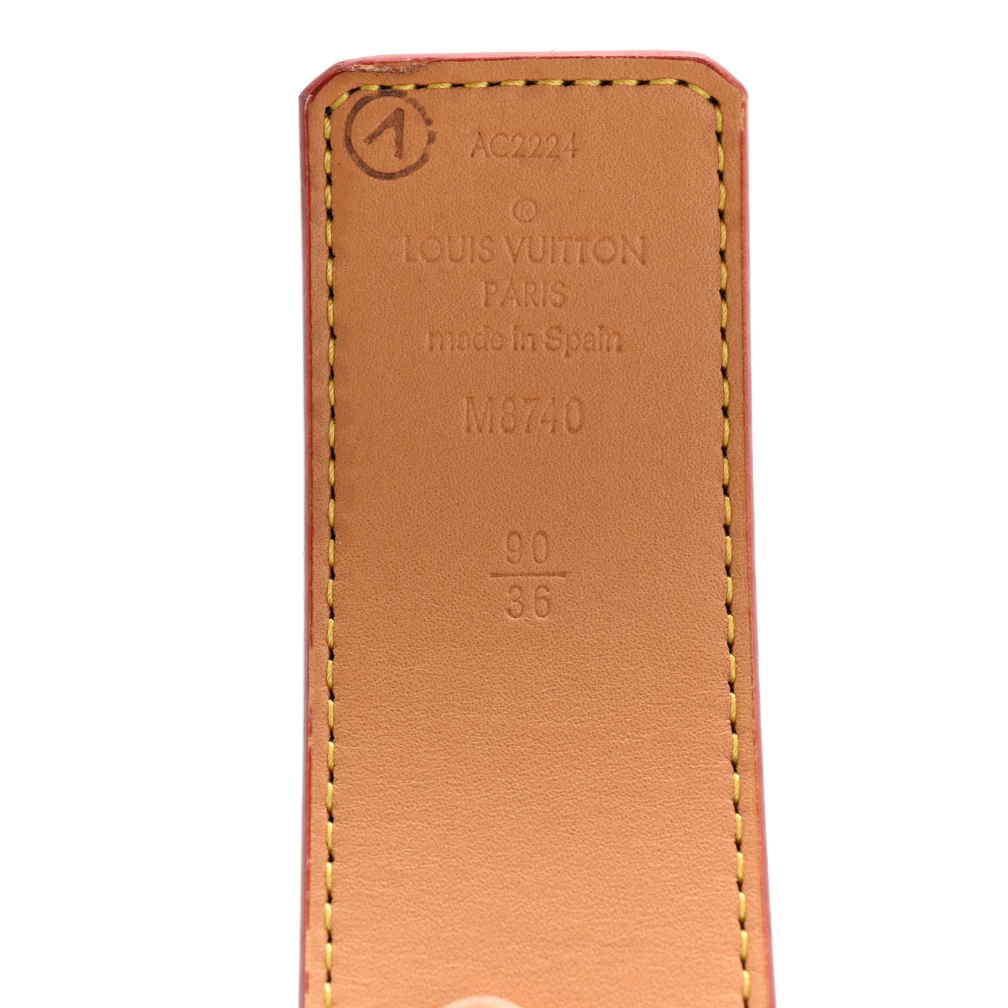 Calfskin Brushed Monogram 40mm LV Initiales 90 36 Belt